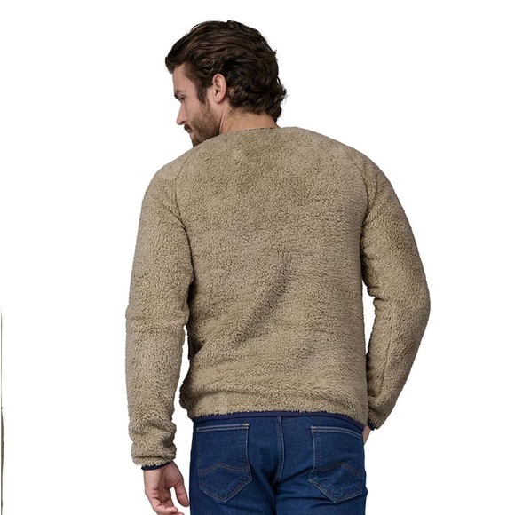 NWT’S Patagonia Los  Gatos Crew Fleece Jacket - Men's khaki & Blue SZ S - Picture 5 of 12